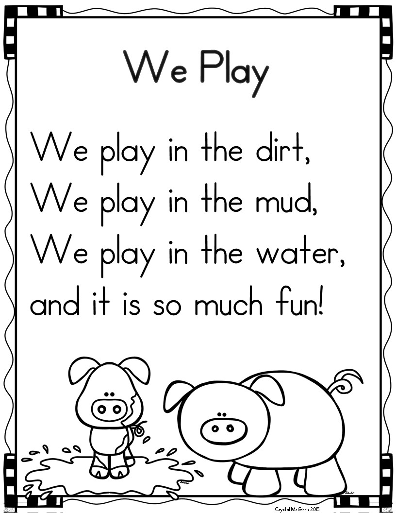 Mrs McGinnis Little Zizzers Poetry Shared Reading In Kindergarten