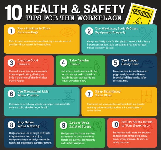 Top 10 Health & Safety Tips for the Workplace - GWG