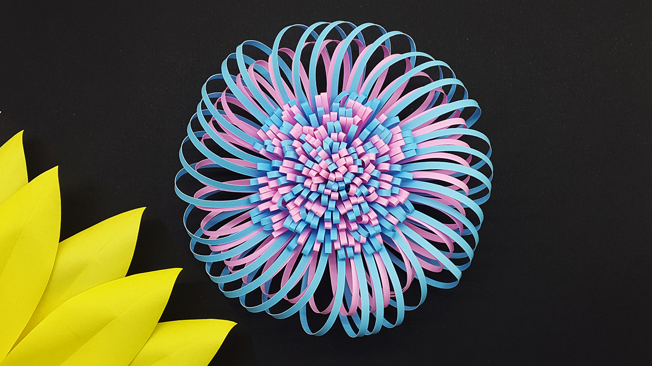 Colors Paper Paper Flower Centers Making Tutorial Diy Fluffy