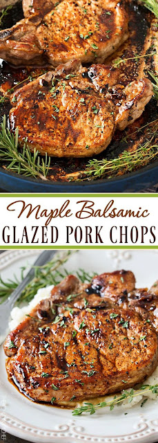 Maple Balsamic Glazed Pork Chops