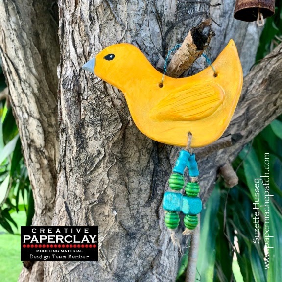 Creative Paperclay® air dry modeling material Make a Hanging Bird