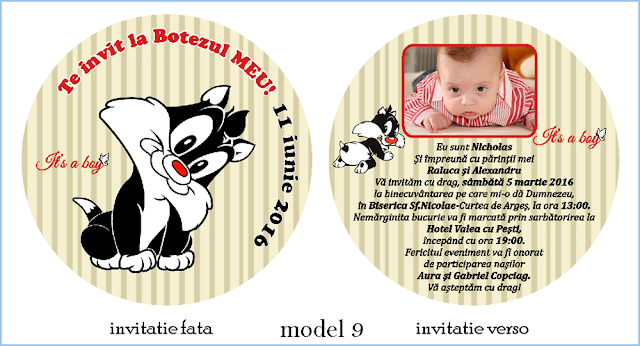 invitatii botez rotunde