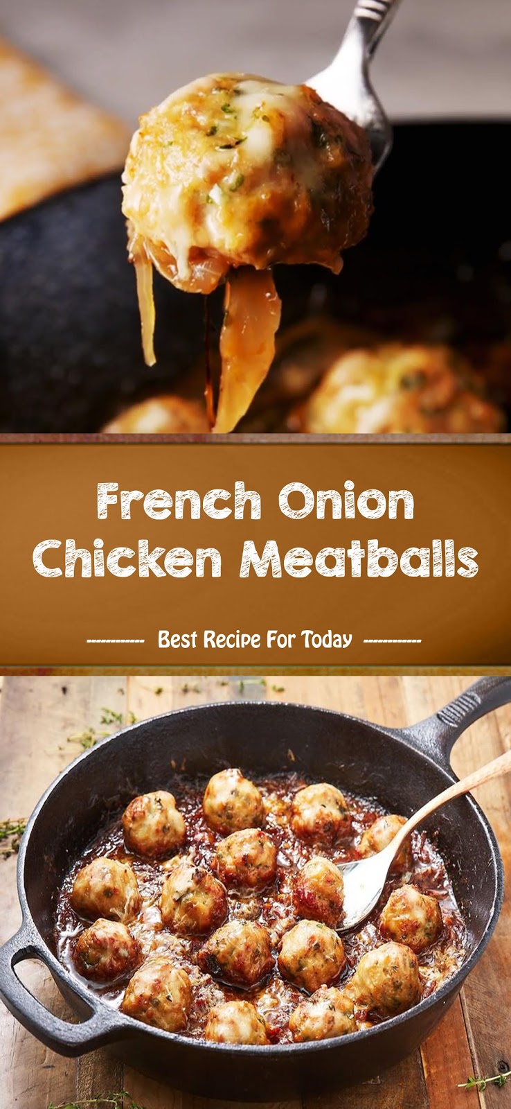 French Onion Chicken Meatballs