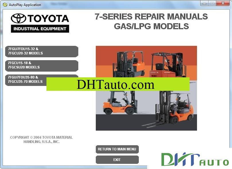 TOYOTA FORKLIFT 7 SERIES REPAIR MANUALS [2004] - Automotive Library
