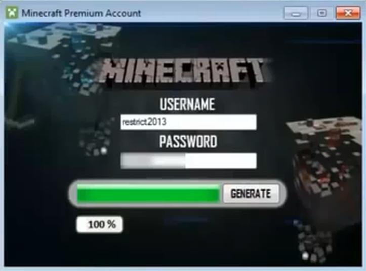 Minecraft Premium Account Generator 2013