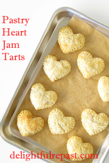 Pastry Heart Jam Tarts / www.delightfulrepast.com