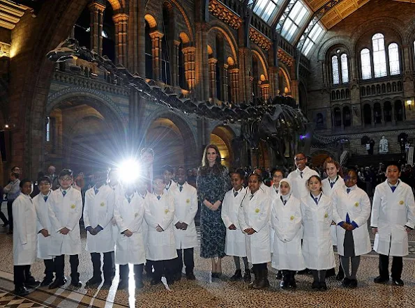Duchess Catherine of Cambridge - Kate Middleton wore L.K. Bennett Cersei Evergreen Silk Dress