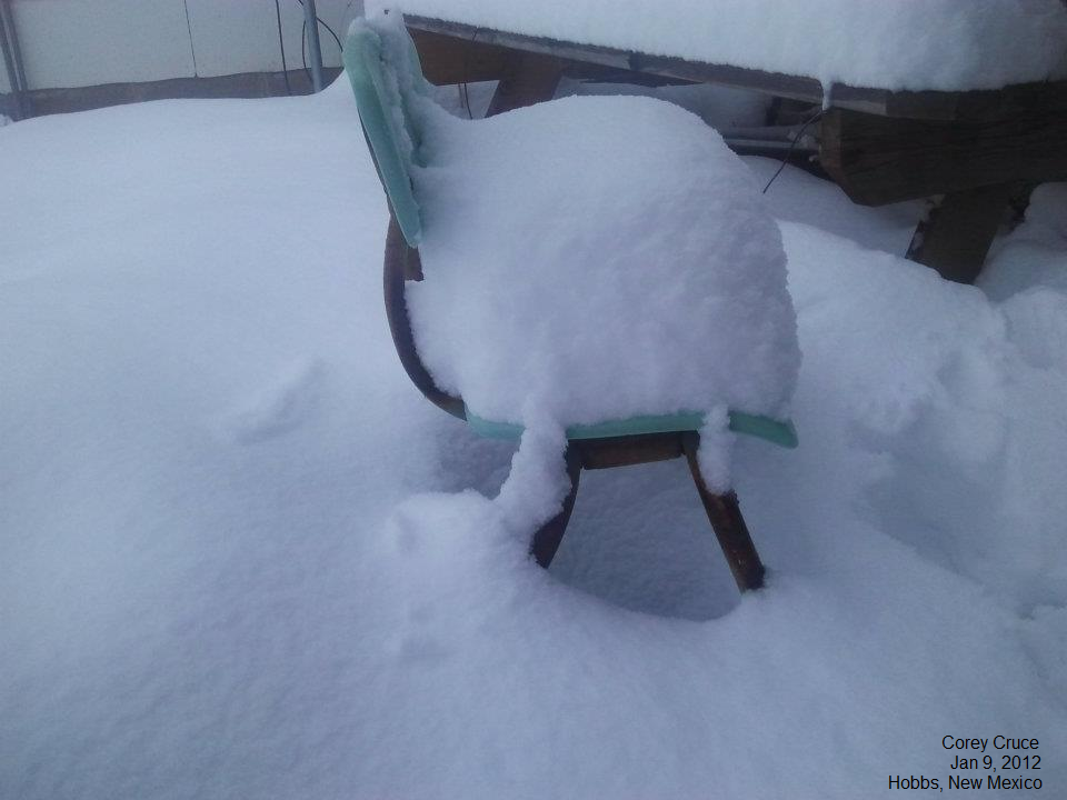 Snowfall Totals Across SE NM & W TX.