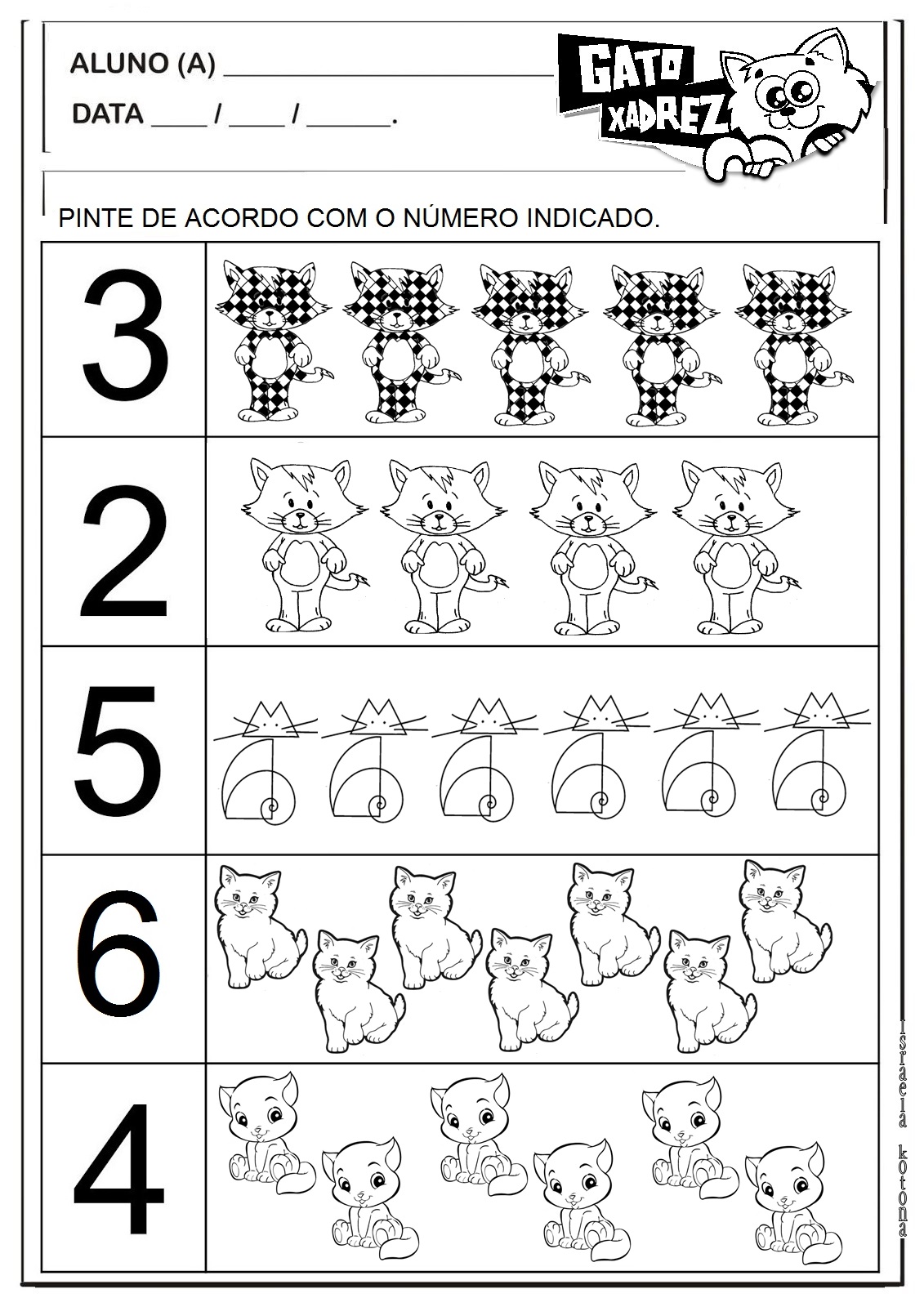 Sequência - Gato Xadrez, PDF, Gatos