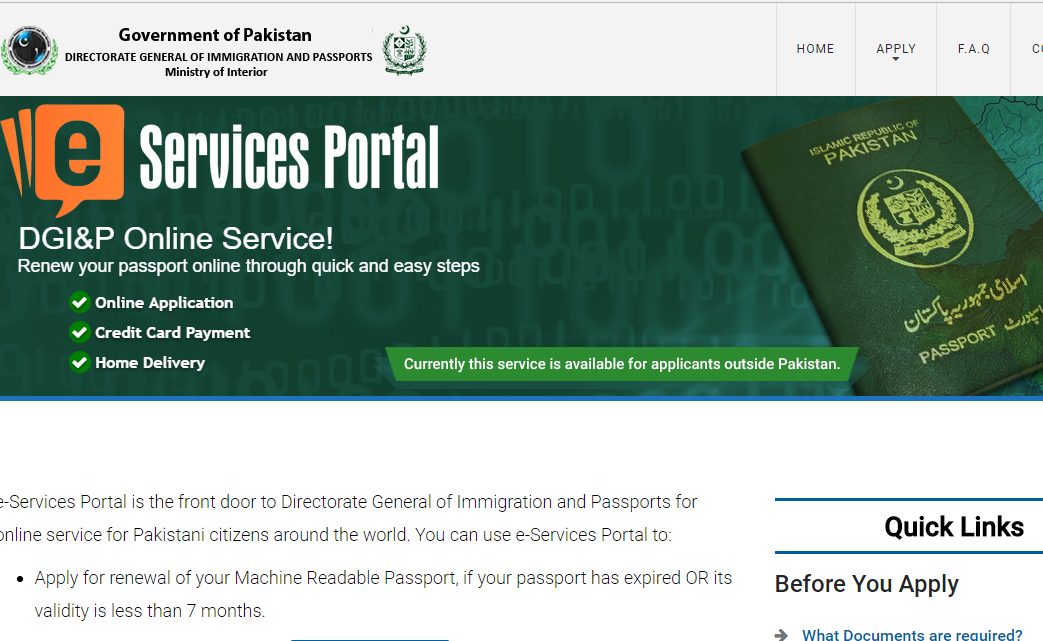 Saudi-Expatriates Renew Pakistani Passport Online In Moi-4474
