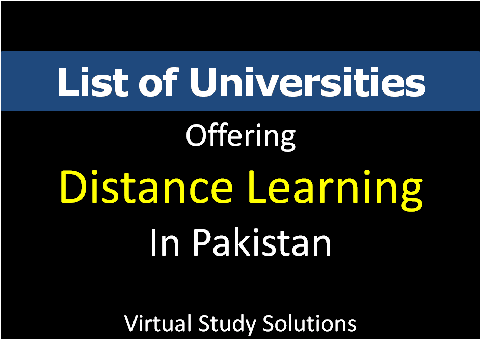 distance learning phd in pakistan