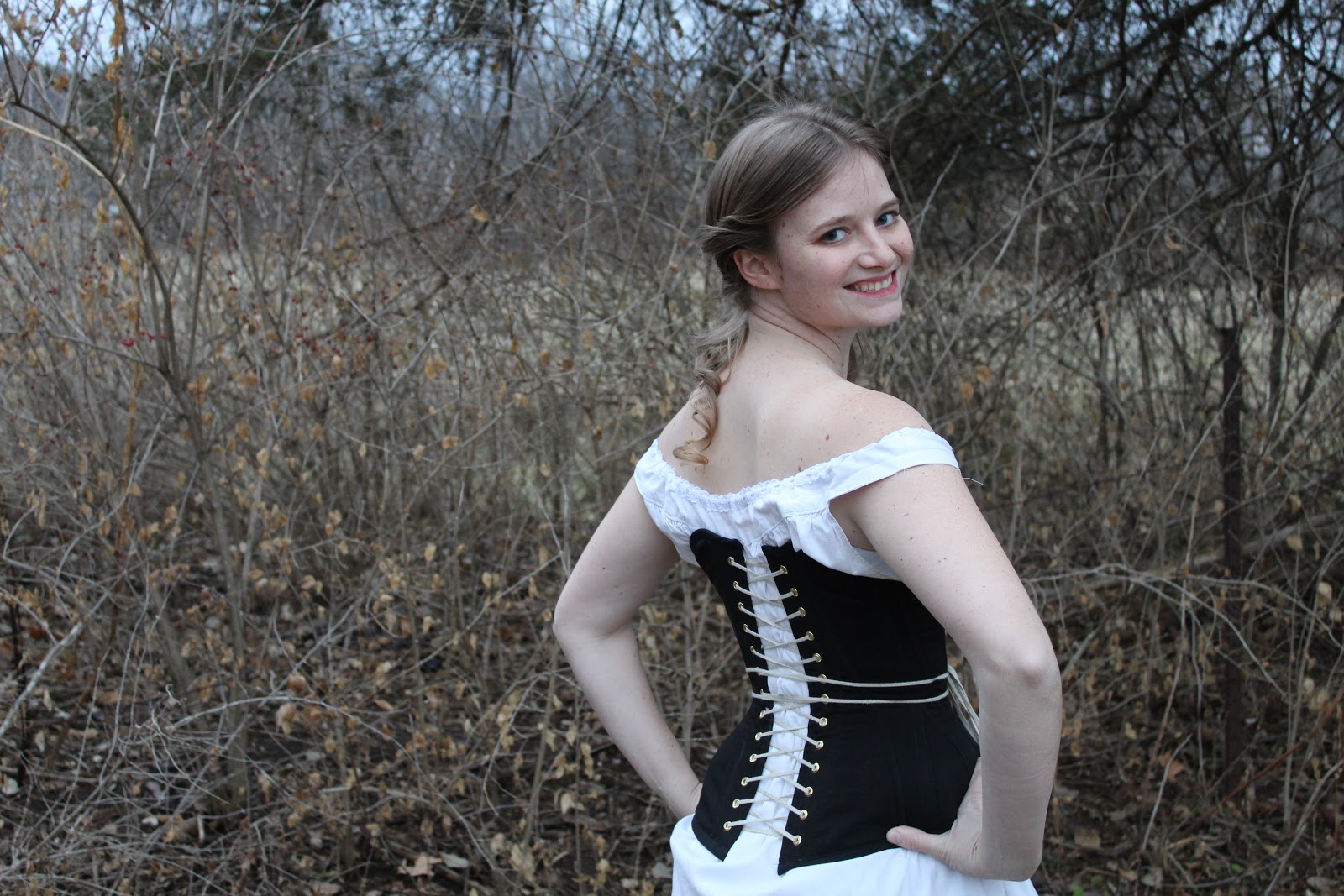 The Sewing Goatherd: The Black 1840's Corset