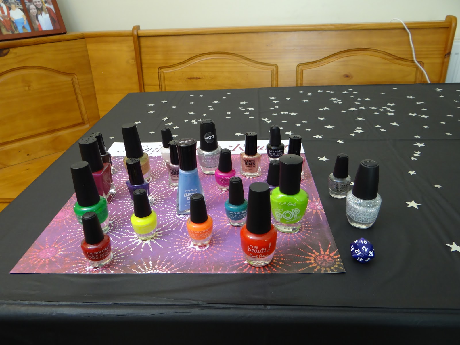 Amber's Craft a Week Blog Nail Polish Roulette Slumber Party Game