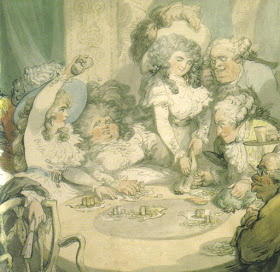 Duchess of Devonshire and her sister at the gaming table, Devonshire house, 1791.
