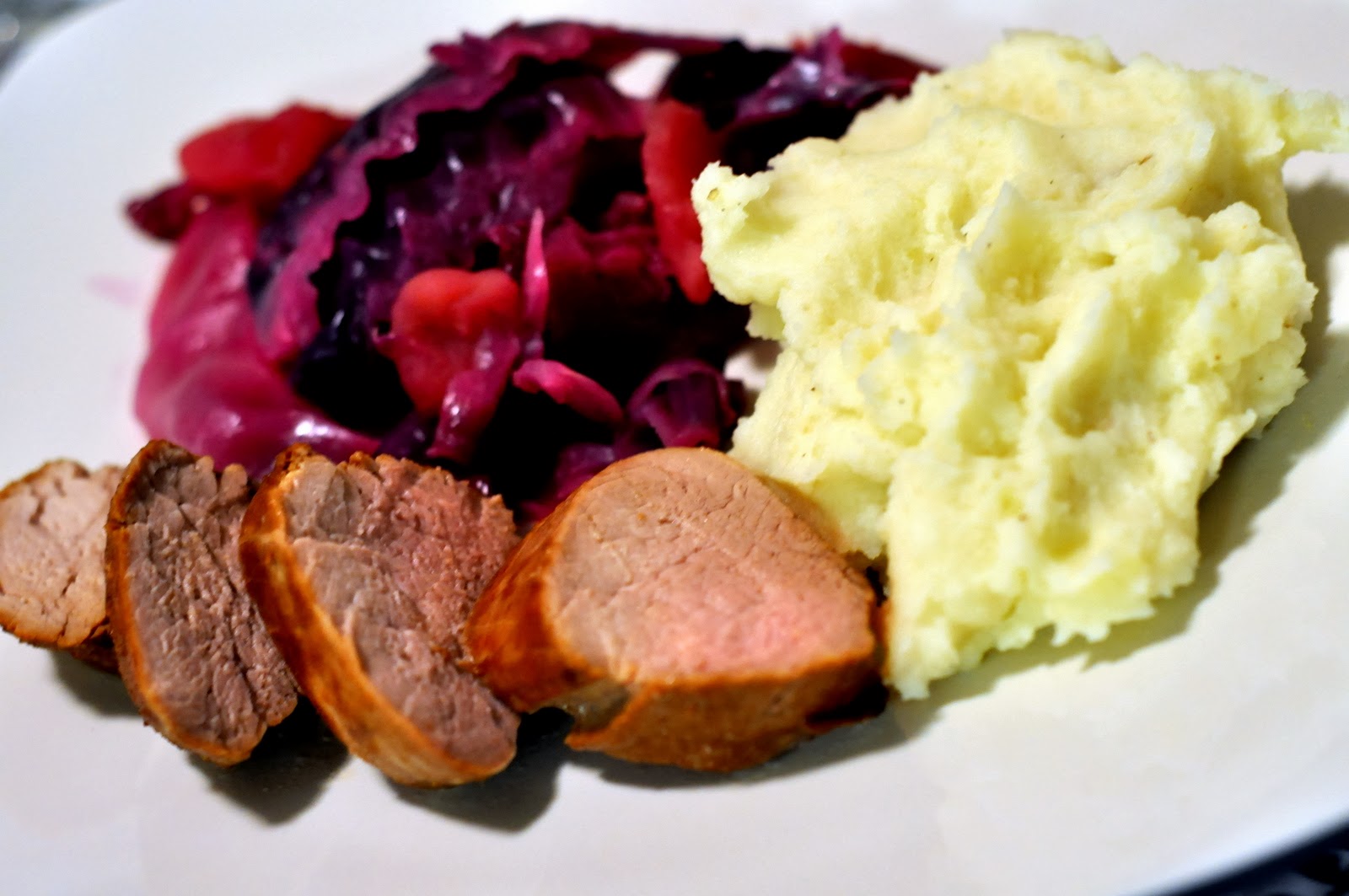 BeerMarinated Pork Tenderloin with Red Cabbage
