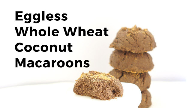 Eggless Whole Wheat Coconut Macaroons