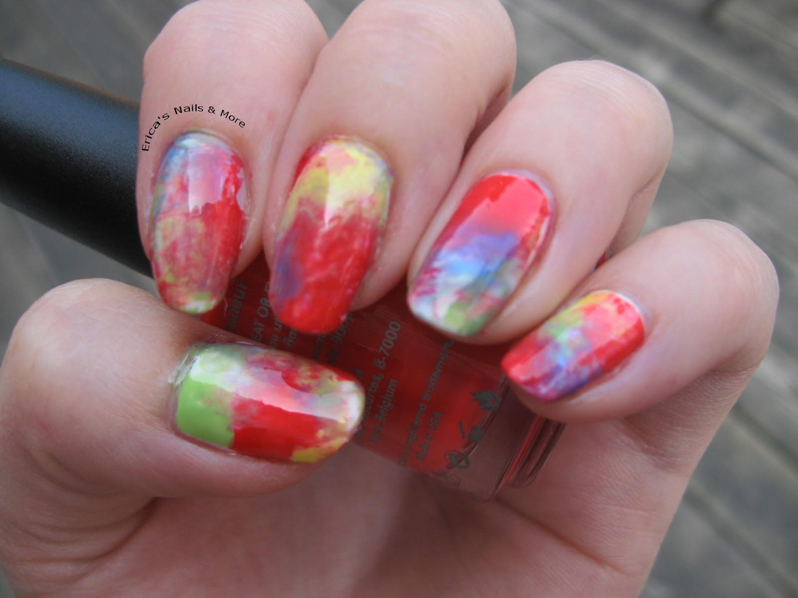 Erica's Nails and More: NOTD: Tie Dye & Peace Nail Art