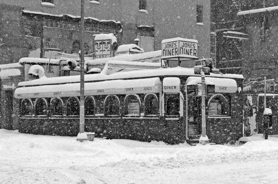 James and Karla Murray Photography Snow, Jones Diner, Greenwich