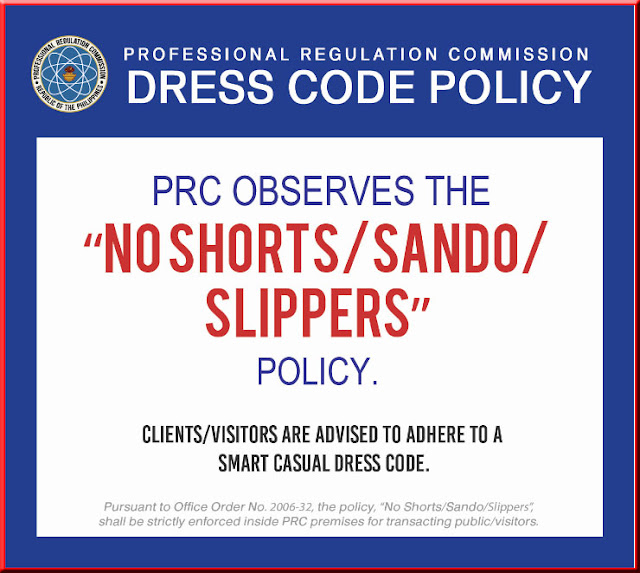 PRC Update for Clients / Visitors dress code. PH Trending