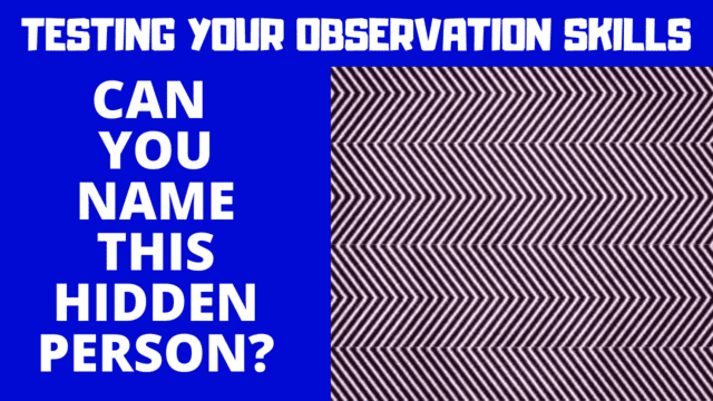 Testing Your Observation Skills: Can you Name this Hidden Person?