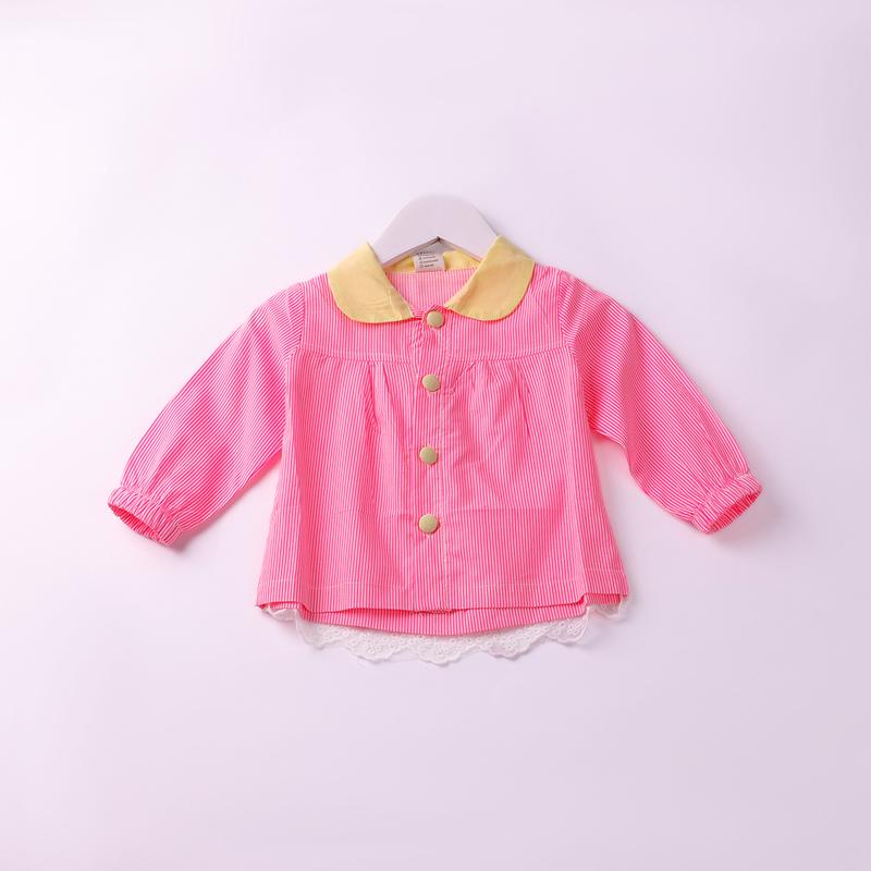 Áo Kiểu Bé Gái Cotton Lụa Tay Dài Sọc Chéo – BCOBI 157190