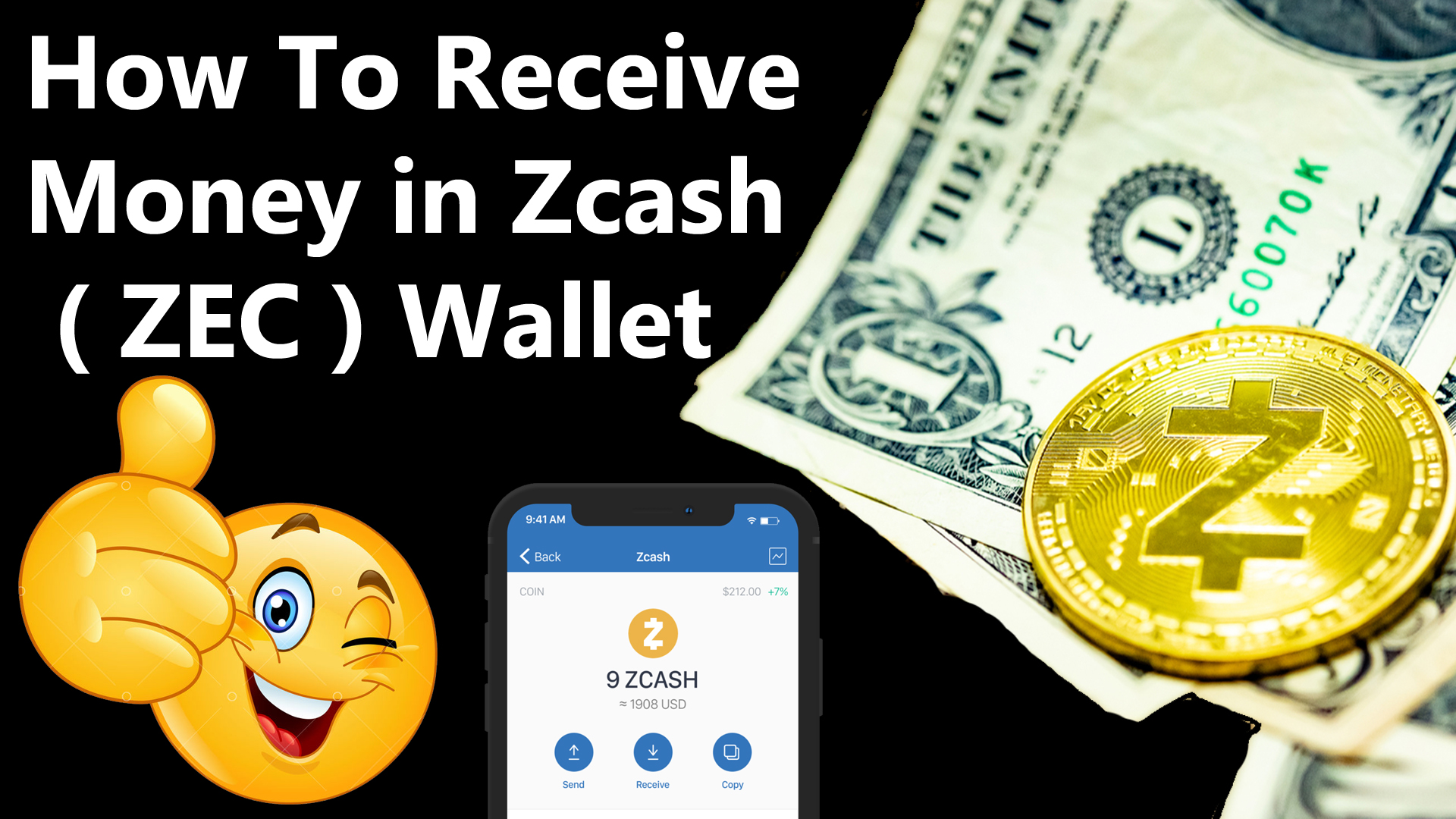 How To Receive Money in Zcash ( ZEC ) Wallet Deposit Fund ZCASH