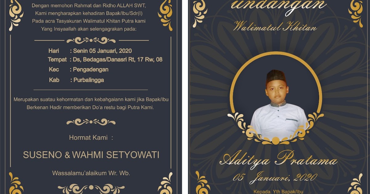 Undangan Khitan CDR Guru Corel