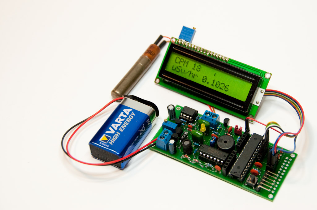 arduino geiger PCB Assembled Geiger nuclear radiation counter with