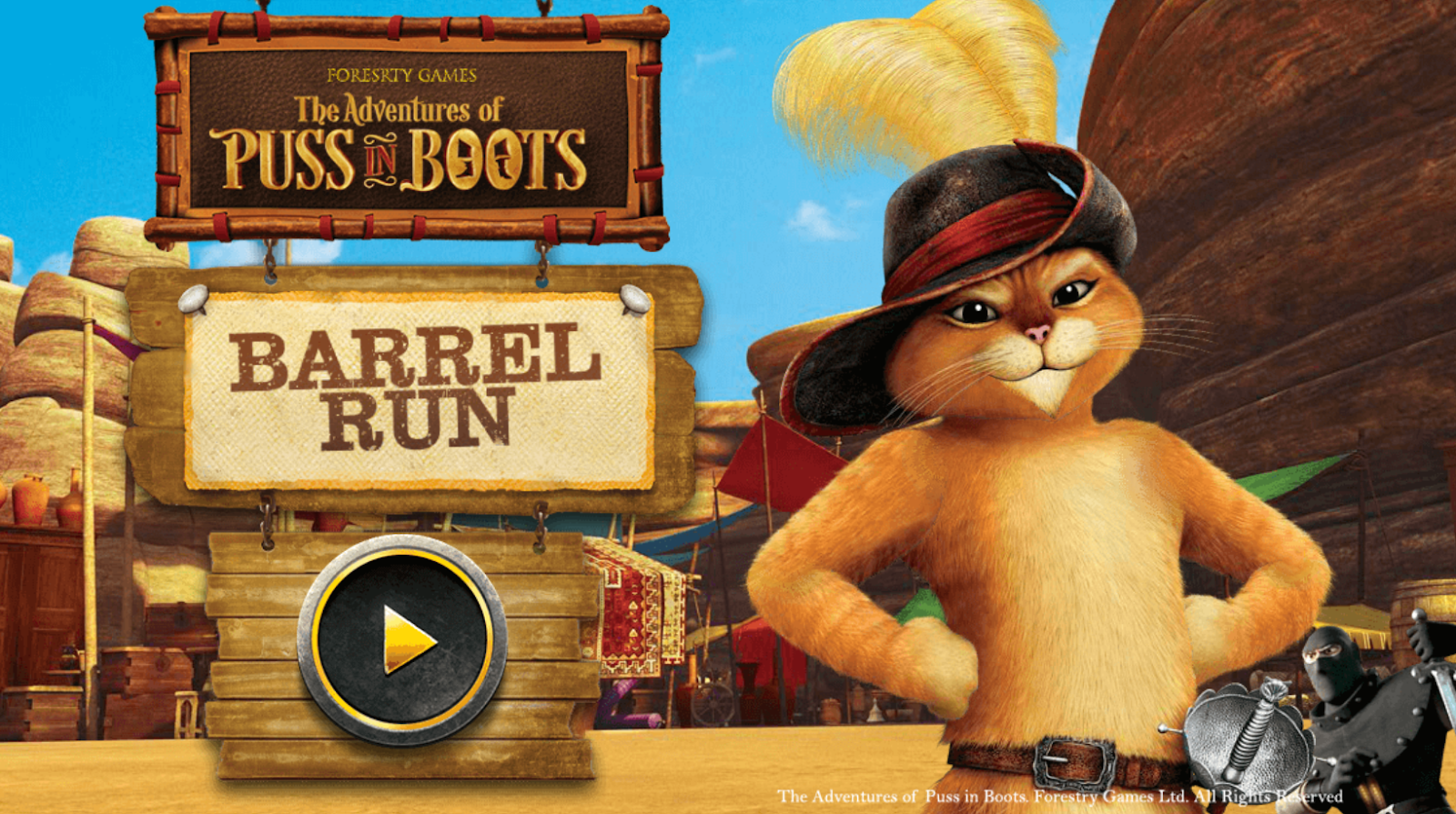 The Adventures of Puss in Boots Barrel Run