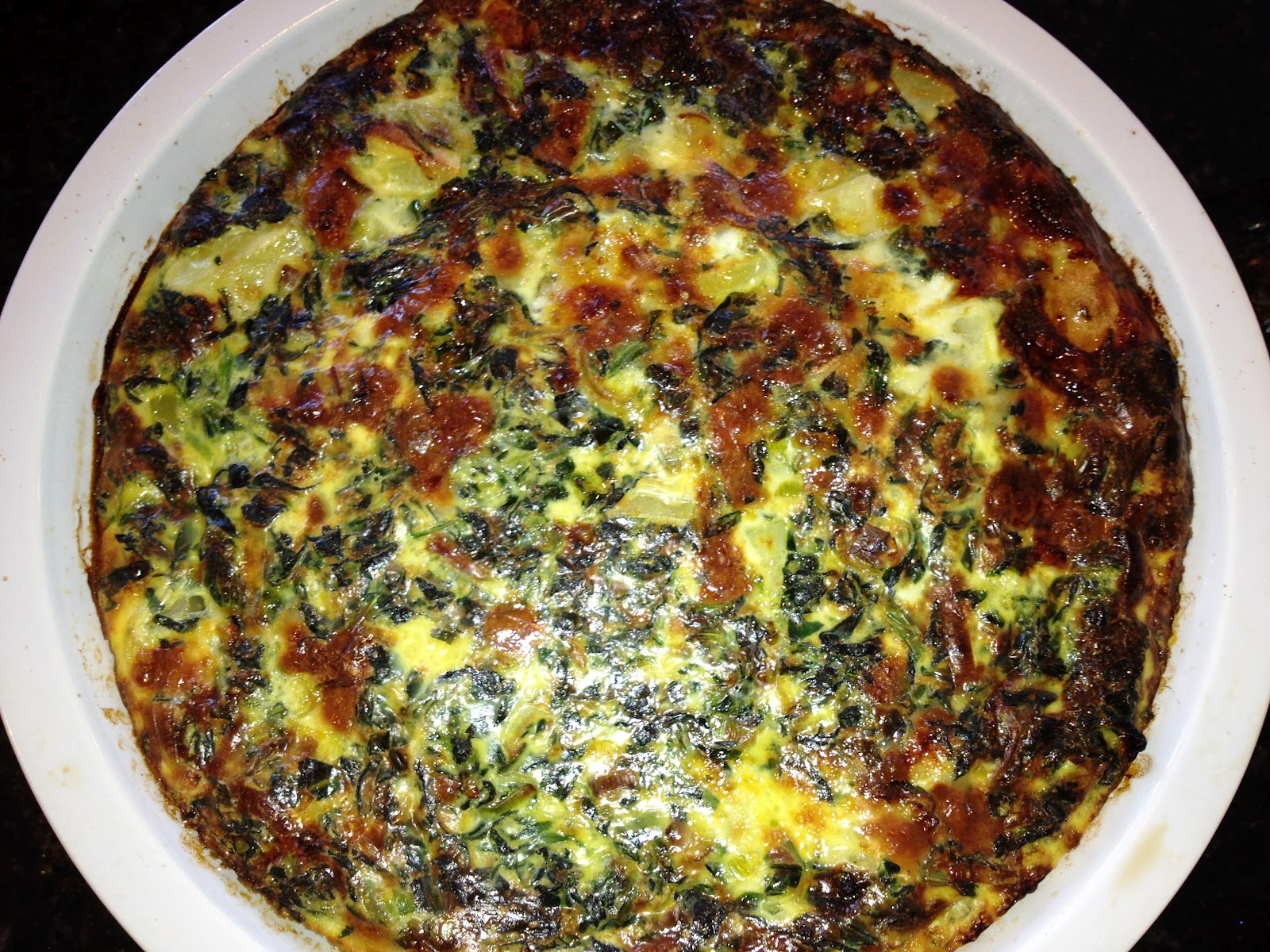 Lex's Life: Frittata with Spinach, Potatoes and Leeks