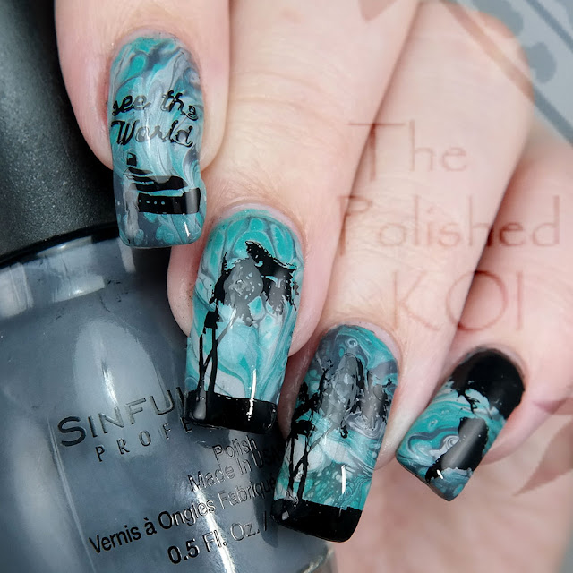 Tropical Fluid Nail Art