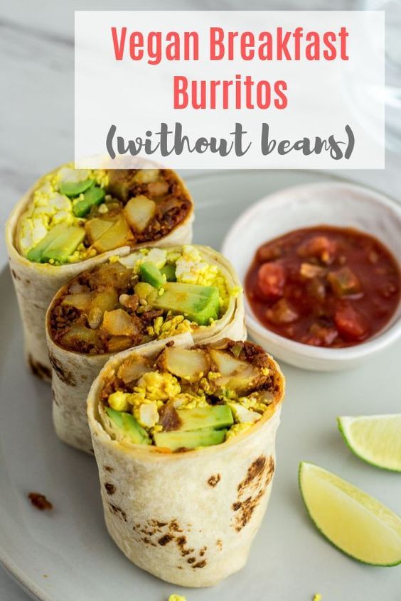 Vegan Breakfast Burritos (without beans)