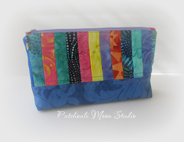 Patchouli Moon Studio~ Marilyn Patchwork Cosmetic Zippered Pouch