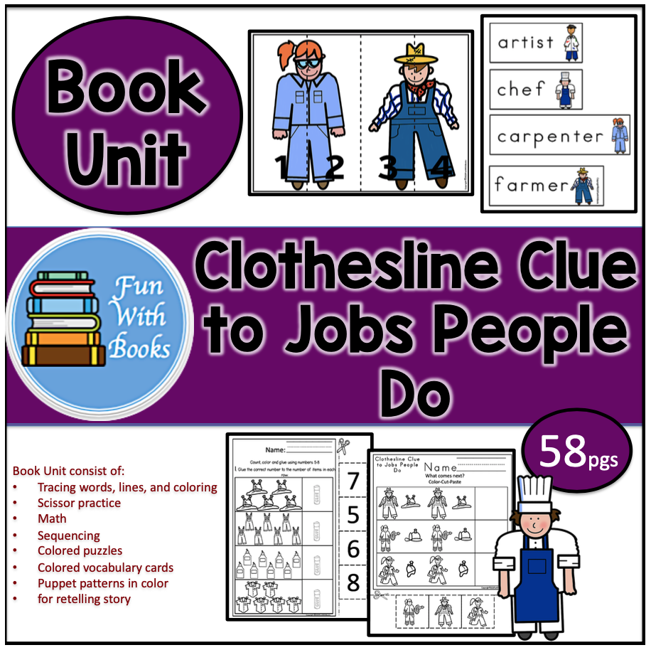 CLOTHESLINE CLUE TO JOBS PEOPLE DO BOOK UNIT Book Units by Lynn