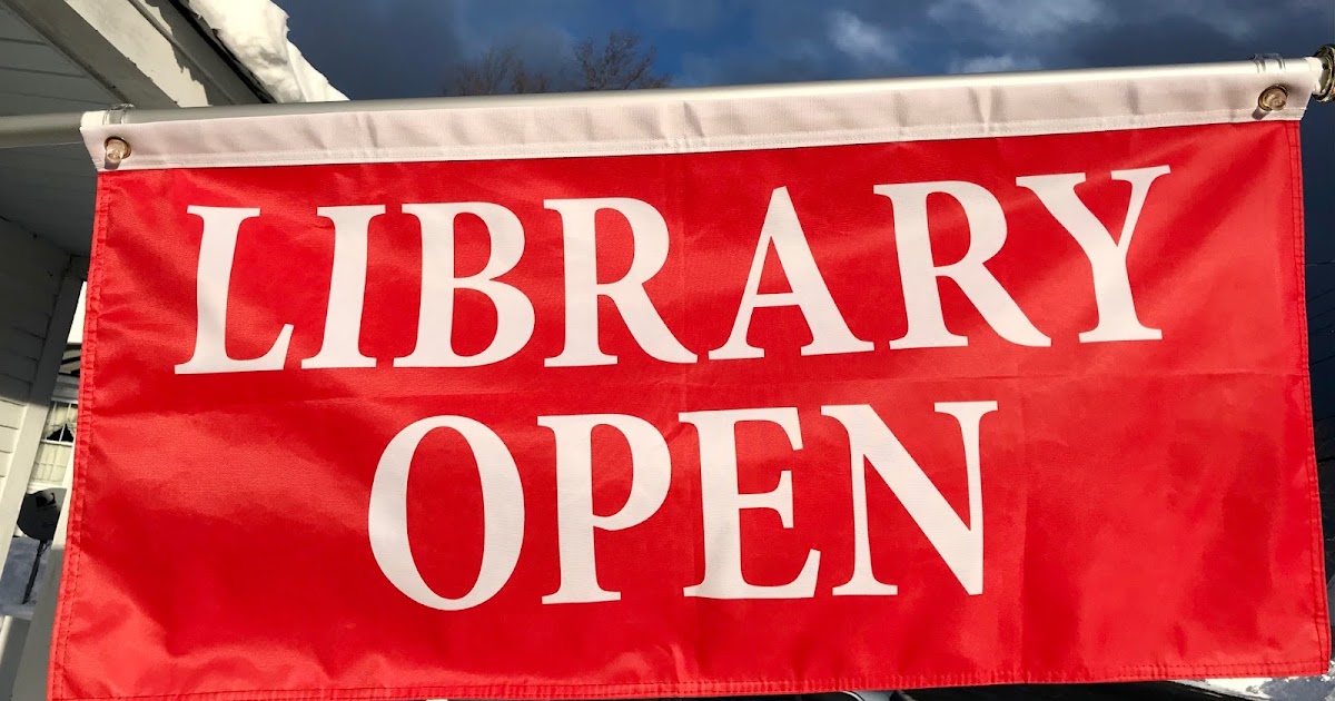 Heath Free Public Library LIBRARY OPEN Flag