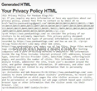 Membuat Privacy Policy Online