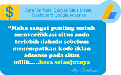 Cara Verifikasi Banyak Situs Melalui Dashboard Google Adsense