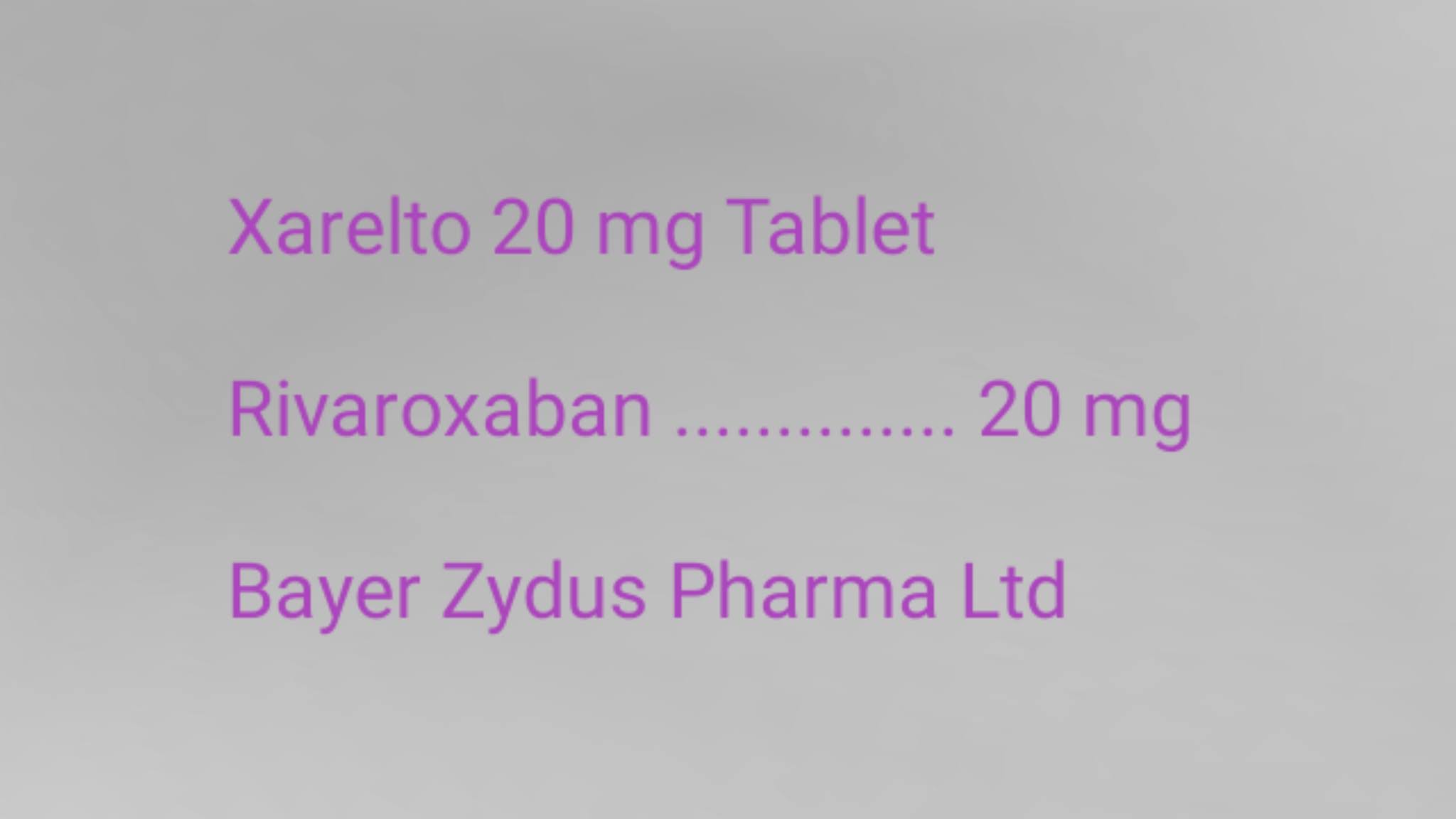 Xarelto 20 mg Tablet Uses Composition Dosage Sideeffects and Precautions