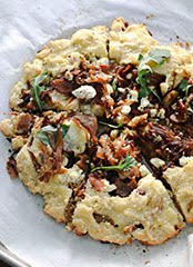 Caramelized Onion, Paleo Bacon and Goat Cheese Savory Galette