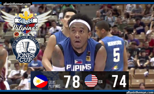 Gilas Pilipinas defeats USA, moves 1 win away from Jones Cup silver
