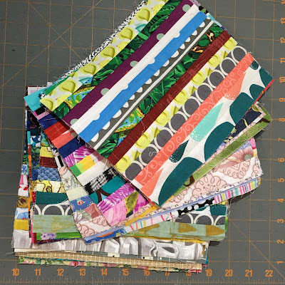 Show Me Sewing: Finishing the Weave String Pieced Scrap Quilt Tops