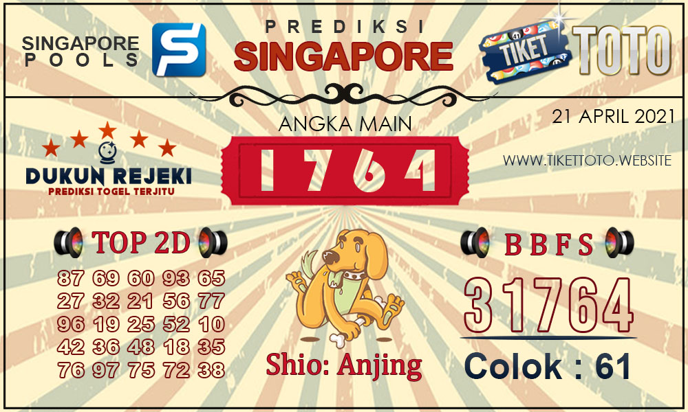 Prediksi Togel SINGAPORE TIKETTOTO 21 APRIL 2021