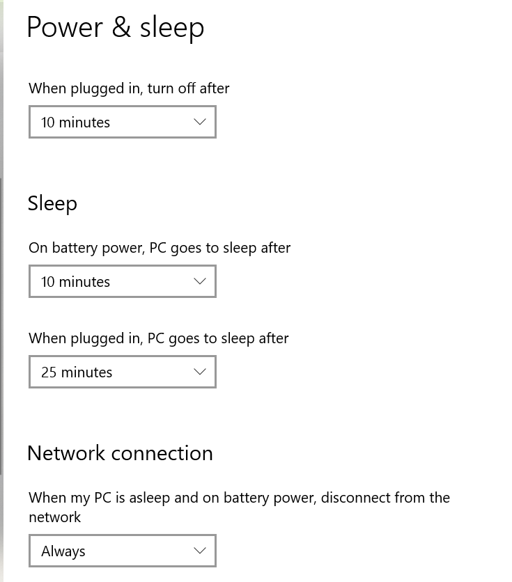 Deploy to nenyures Windows Power States