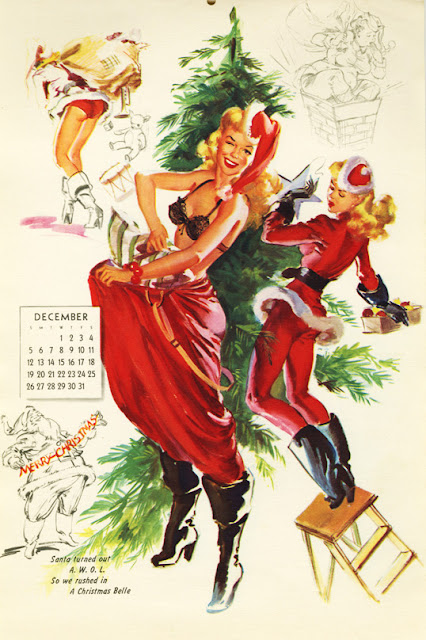 Christmas Pin Up Girls By Bill Randall Pin Up And Cartoon Girls Art Vintage And Modern Artworks