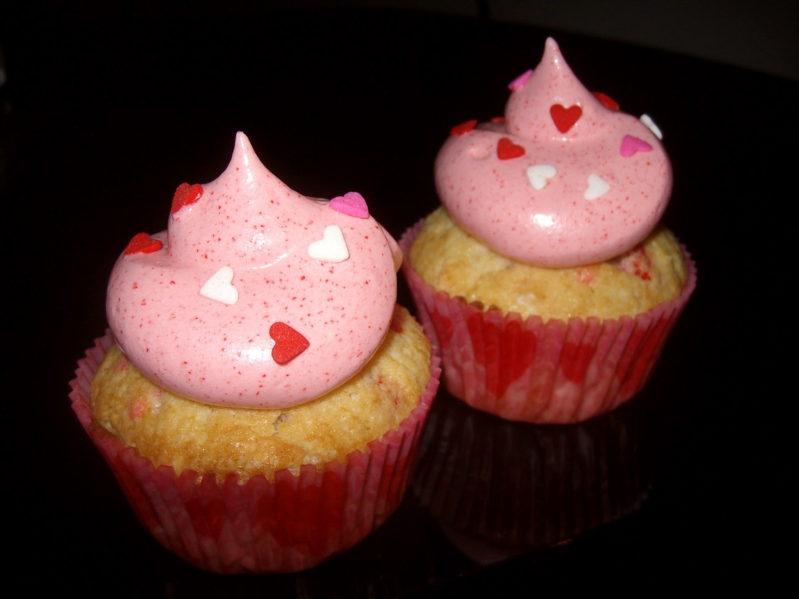 My Little Cupcake Valentine Funfetti Cupcakes w/ Jello Frosting