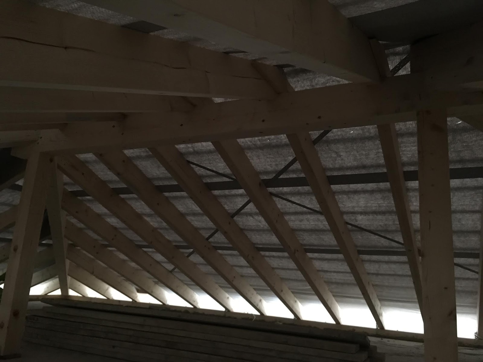 Hausbau Nadine, Max & Alex: Dachkonstruktion weiter mit Fortschritt