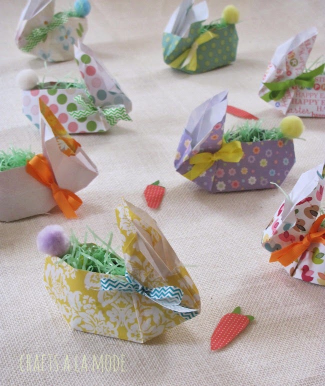 Cuter than Cute Easter Paper Bunnies Crafts a la mode