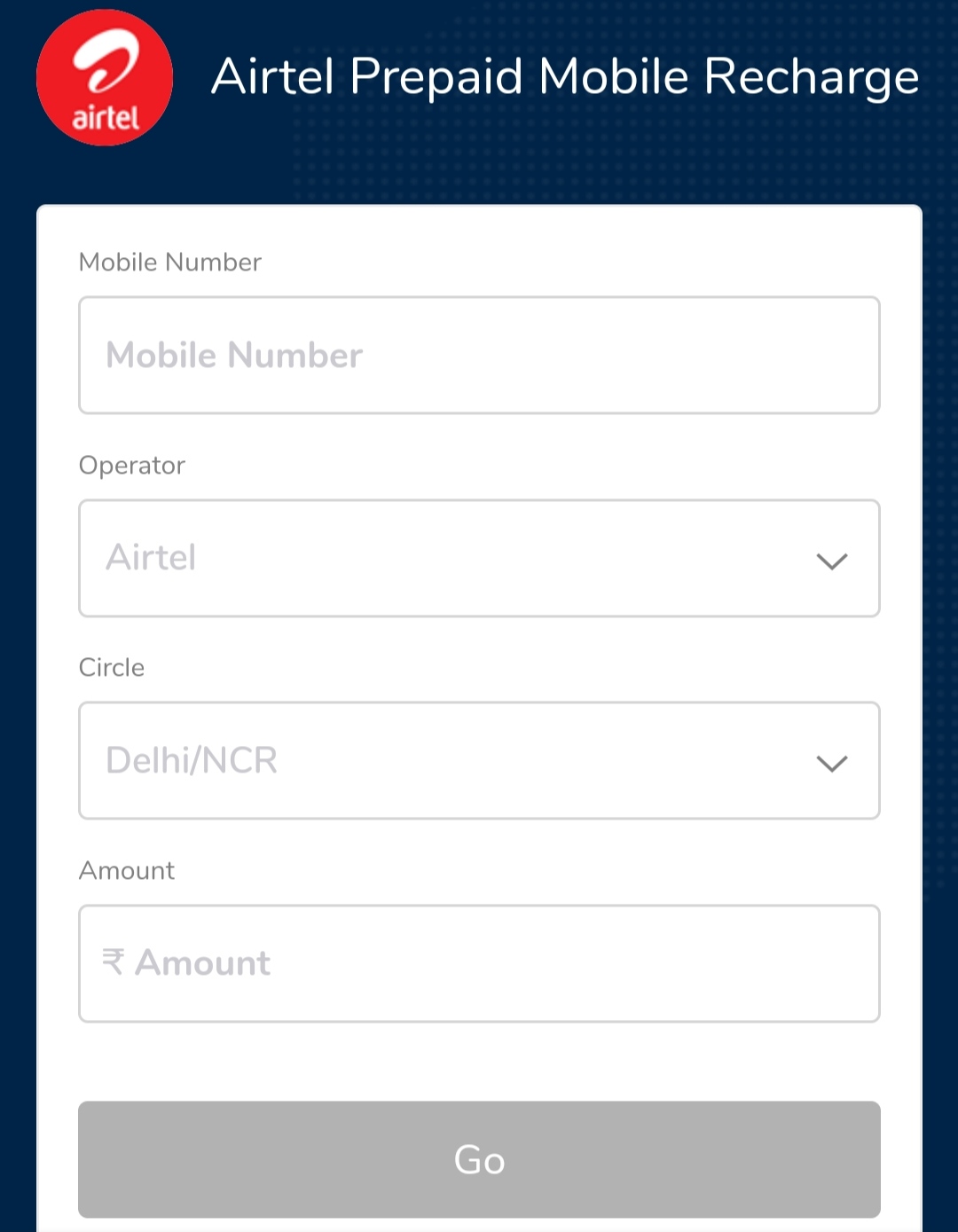 airtel online recharge,vodafone online recharge,idea online recharge