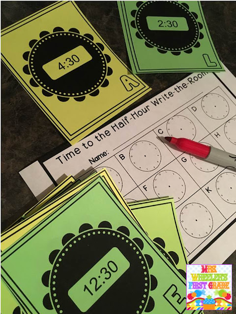 Mrs. Wheeler's First Grade Tidbits: Telling Time Math Games