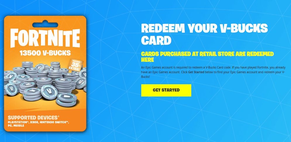 vbucks code for fortnite